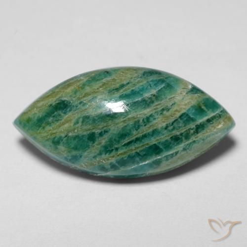 7.12ct 天然 中绿色 天河石, 榄尖形, 不透明