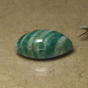8.18克拉天然天河石，榄尖形，不透明