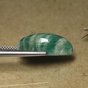 8.18克拉天然天河石，榄尖形，不透明