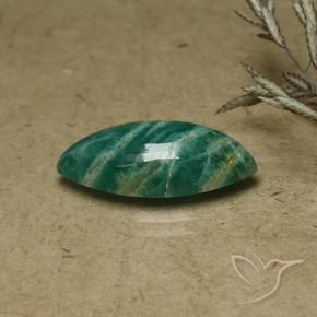 6.82克拉天然天河石，榄尖形，不透明