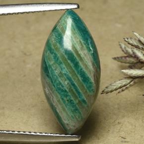 6.13克拉天然天河石，榄尖形，不透明