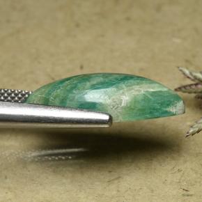 6.13克拉天然天河石，榄尖形，不透明