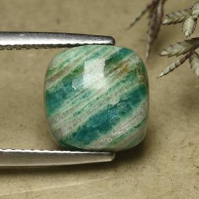 3.95克拉天然天河石，垫形剪裁，不透明