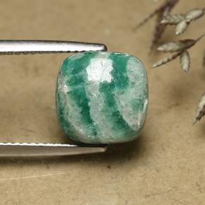 5.96克拉天然天河石，垫形剪裁，不透明