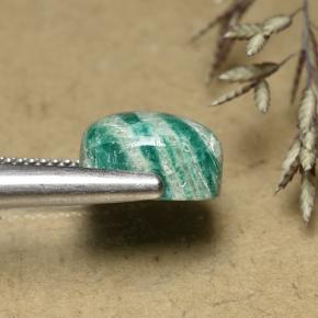 5.96克拉天然天河石，垫形剪裁，不透明