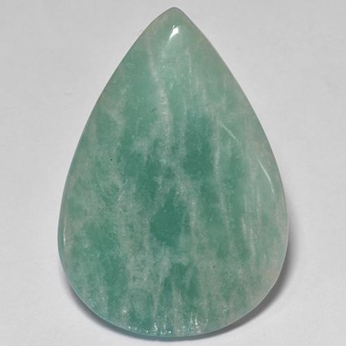17.50克拉天然绿松石天河石，梨形，30×21.1毫米，半透明