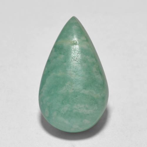 5.54克拉天然绿松石天河石，梨形，15.5×9.4毫米，半透明
