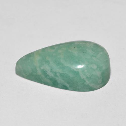 5.54克拉天然绿松石天河石，梨形，15.5×9.4毫米，半透明