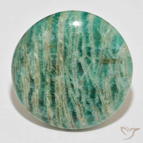 62.29ct 天然 松绿 天河石, 圆形的, 不透明