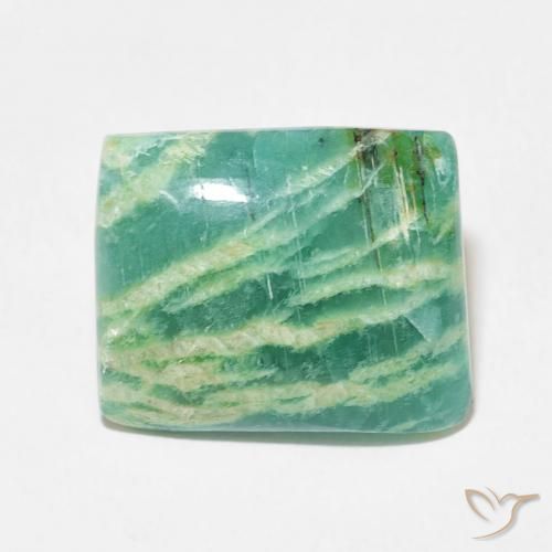 12.36ct 天然 中绿色 天河石, 狭长方形, 不透明