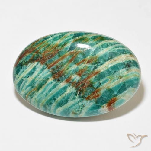100.79ct 天然 冷绿 天河石, 椭圆形, 不透明