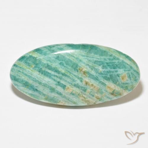 61.60ct 天然 松绿 天河石, 椭圆形, 不透明
