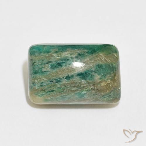 12.42ct 天然 中绿色 天河石, 软垫, 不透明