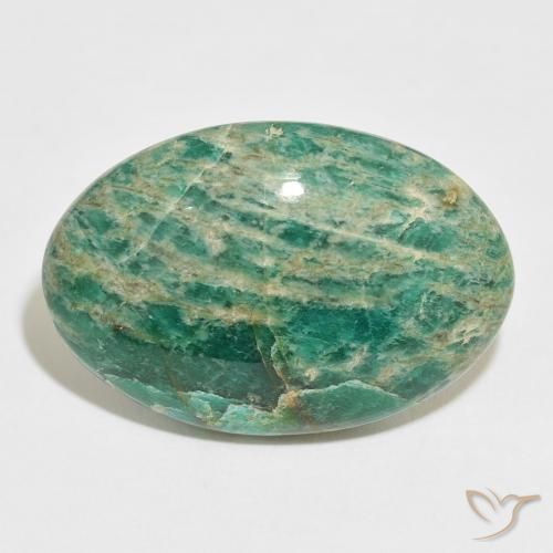 46.30ct 天然 多色绿色 天河石, 椭圆形, 不透明