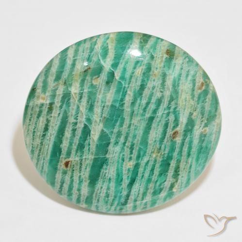 81.57ct 天然 多色绿色 天河石, 椭圆形, 不透明