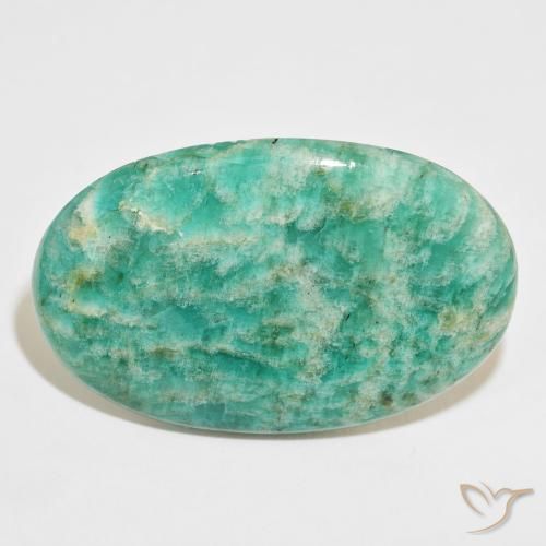 61.95ct 天然 多色绿色 天河石, 椭圆形, 不透明