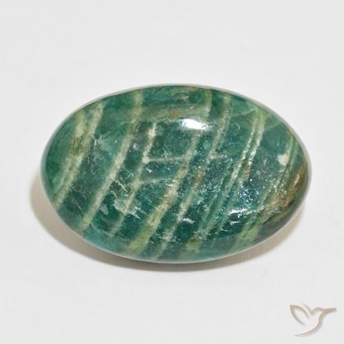 57.90ct 天然 暗绿色 天河石, 椭圆形, 不透明