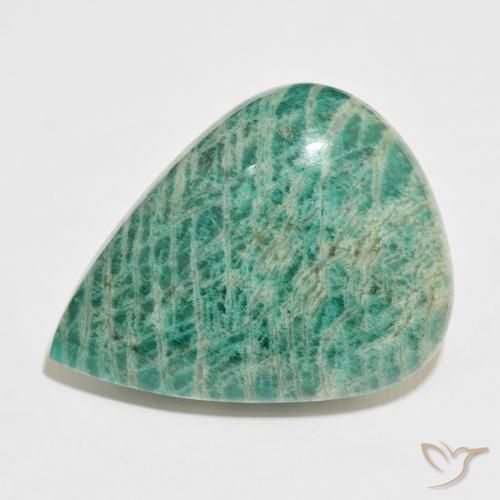 68.10ct 天然 多色绿色 天河石, 梨形, 不透明