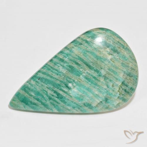 104.76ct 天然 多色绿色 天河石, 梨形, 不透明