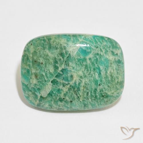 21.63ct 天然 中绿色 天河石, 软垫, 不透明