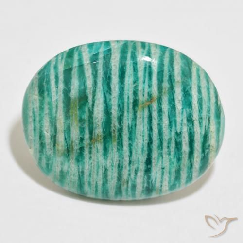 52.88ct 天然 中绿色 天河石, 椭圆形, 不透明