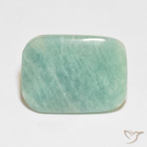 21.31ct 天然 浅苔绿色 天河石, 软垫, 不透明