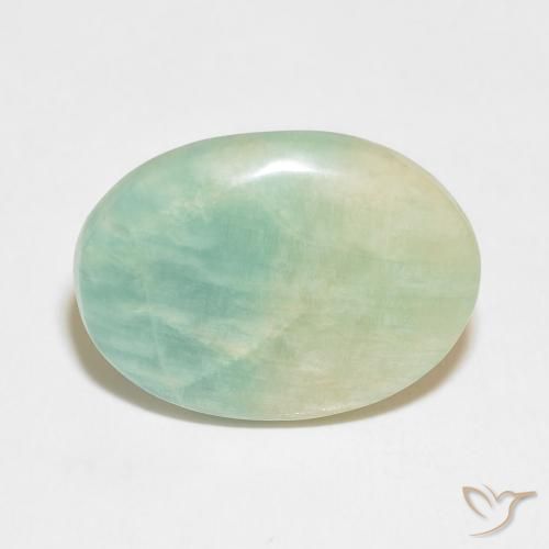 13.05ct 天然 浅绿色 天河石, 椭圆形, 不透明