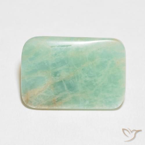 11.51ct 天然 浅苔绿色 天河石, 软垫, 不透明