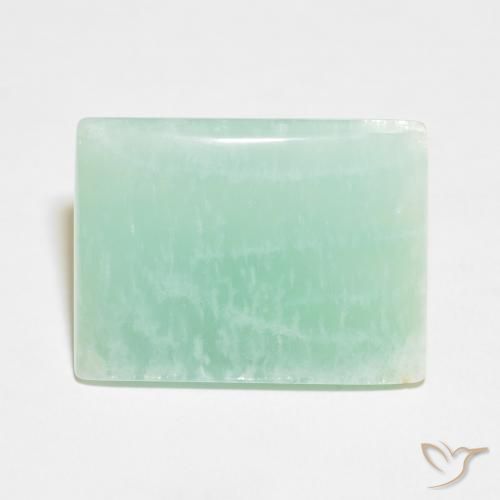 24.80ct 天然 浅蓝绿色 天河石, 狭长方形, 不透明