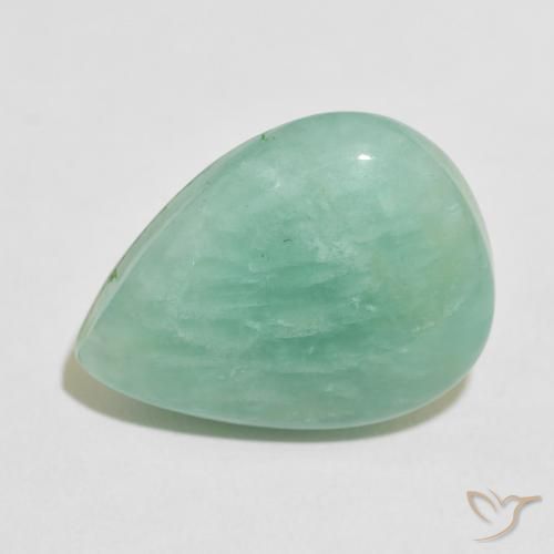 15.86ct 天然 浅蓝绿色 天河石, 梨形, 不透明