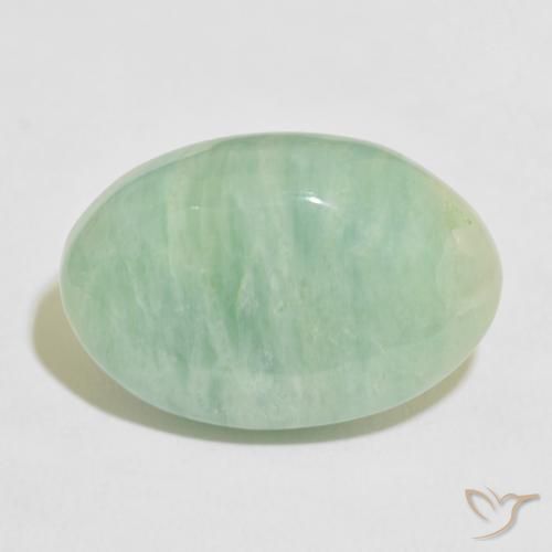 18.50ct 天然 苔绿色 天河石, 椭圆形, 不透明
