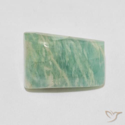 11.71ct 天然 明亮的苔绿色 天河石, 花式切割, 不透明