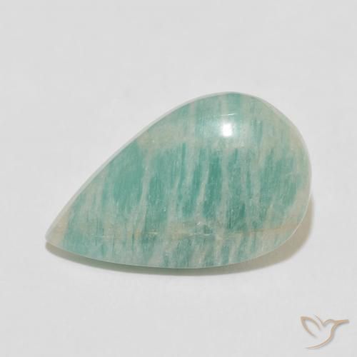 9.63ct 天然 浅蓝绿色 天河石, 梨形, 不透明