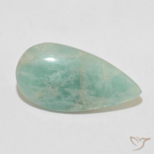 11.83克拉天然天河石，梨形，不透明