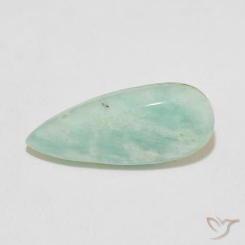 5.27ct 天然 浅海绿 天河石, 梨形, 不透明