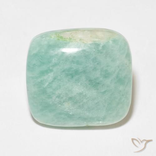 17.43ct 天然 浅蓝绿色 天河石, 软垫, 不透明