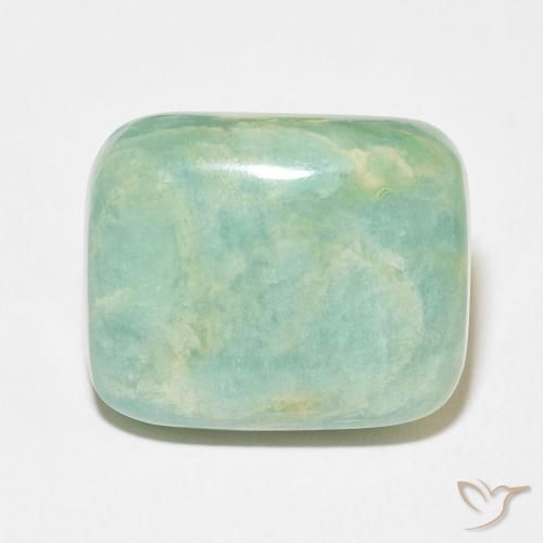 22.58ct 天然 中绿色 天河石, 软垫, 不透明