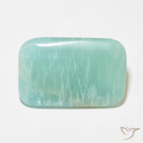 19.86ct 天然 浅蓝绿色 天河石, 软垫, 不透明