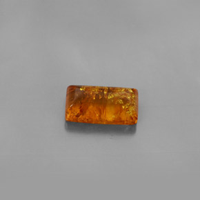 1.32克拉天然橙色琥珀，透明，11.9×6毫米，透明/半透明