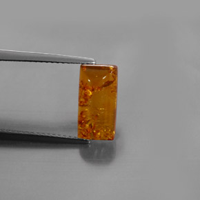 1.32克拉天然橙色琥珀，透明，11.9×6毫米，透明/半透明