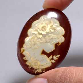 25.28克拉天然橙色琥珀，透明，36.5×26.5毫米，透明/半透明