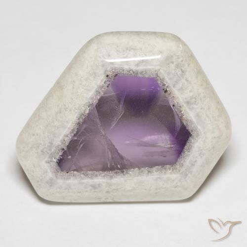 45.43克拉天然多色紫水晶晶洞切片，异形，30.7×28.4毫米，透明