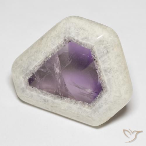 45.43克拉天然多色紫水晶晶洞切片，异形，30.7×28.4毫米，透明