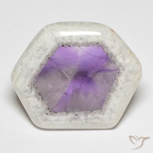 39.11ct 天然 彩色 紫晶晶洞片, 花式切割, 透明