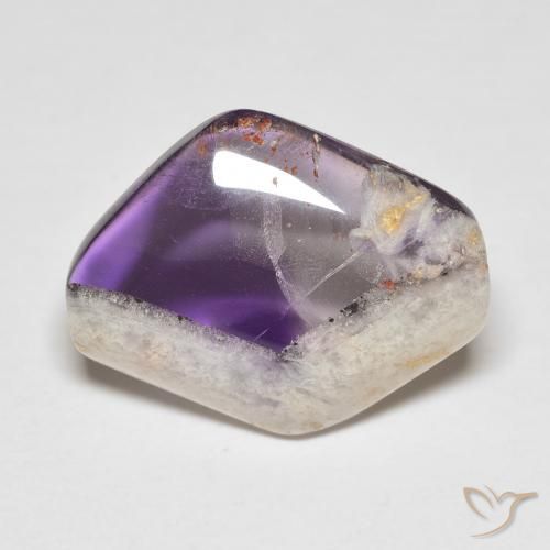 16.04克拉天然紫水晶晶洞切片，花式切割，透明