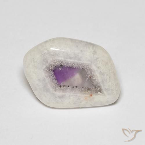 6.98克拉天然紫水晶晶洞切片，花式切割，透明