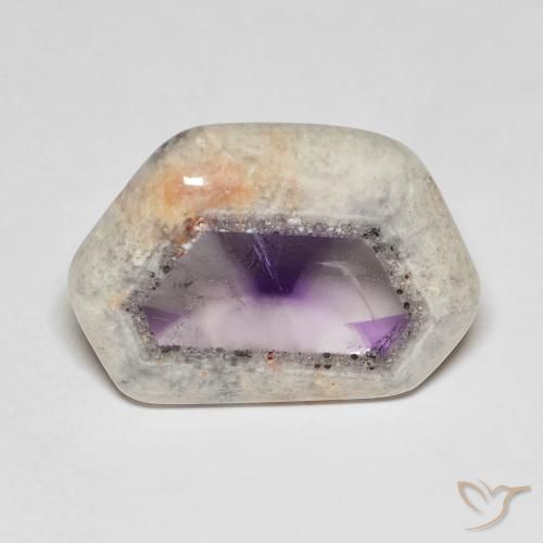 19.81ct 天然 彩色 紫水晶晶洞切片, 花式切割, 透明