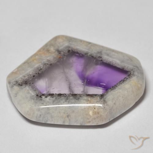 21.85ct 天然 彩色 紫晶晶洞片, 花式切割, 透明