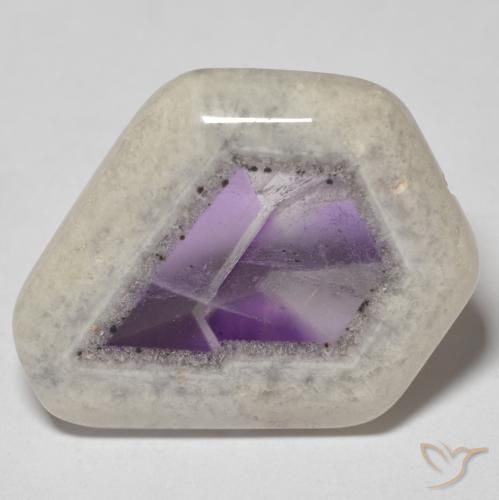 21.95ct 天然 彩色 紫晶晶洞片, 花式切割, 透明