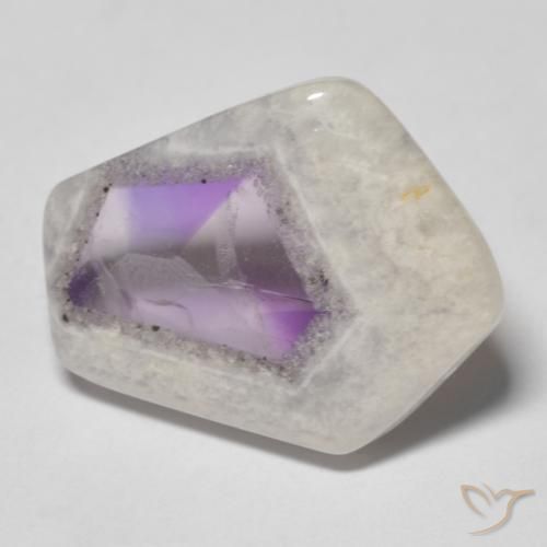 15.89ct 天然 彩色 紫晶晶洞片, 花式切割, 透明